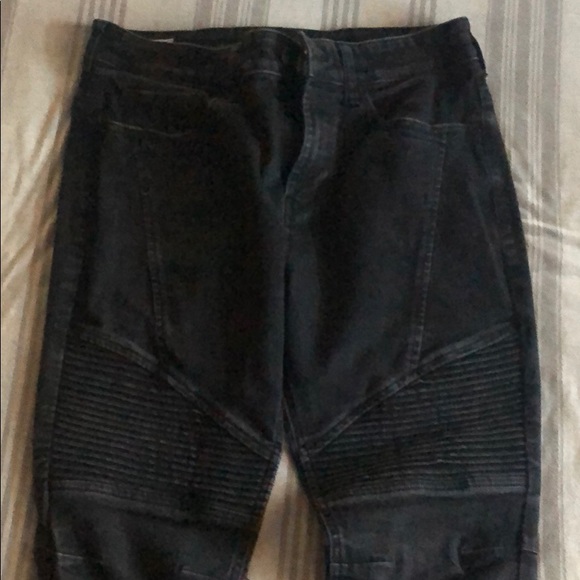 Black biker patch jeans - Picture 1 of 2